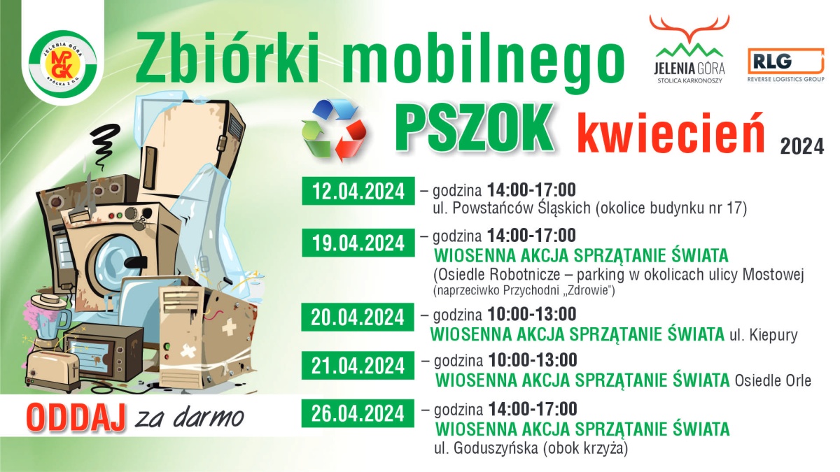 HARMONOGRAM mobilny PSZOK - kwiecień