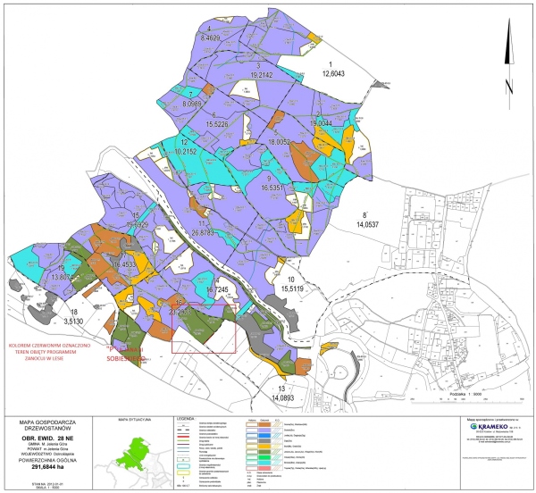 Mapa „Zanocuj w lesie” w lasach komunalnych Jeleniej Góry